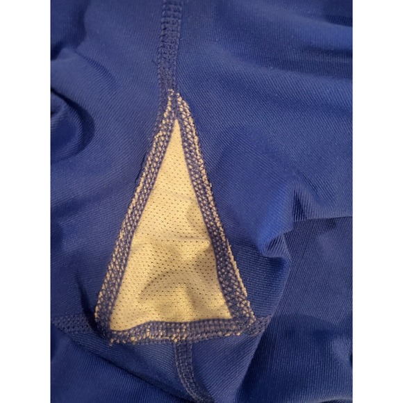 Athleta Womens Size Large Leggings Blue Zip Back Pocket Logo‎ Yoga Workout - Picture 10 of 14